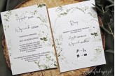 Zaproszenie ślubne z motywem zielonej gałązki